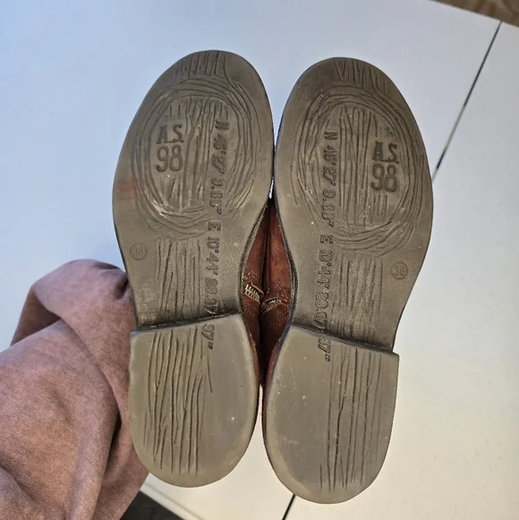 A.S.98 Leather Traver Military Boots Burgundy Women's 7.5-8 Euro 38 - Picture 8 of 12